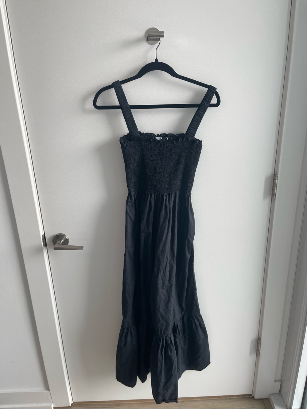 Hill House Nap Dress Black Smocked Maxi Dress